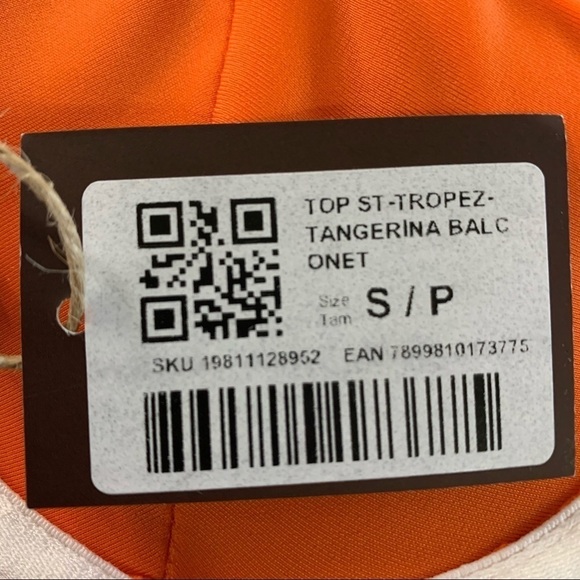 Rio Del Sol St. Tropez Tangerine Bikini Top Small - Picture 8 of 9